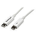 StarTech.com 0.5m White Thunderbolt Cable - M/M - 1.64ft Thunderbolt Data Transfer Cable for iMac, MacBook Pro, Storage Drive, Notebook - First End: 1 x Male Thunderbolt - Second End: 1 x Male Thunderbolt - Shielding - Nickel Plated Connector - White 1 thumbnail image
