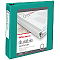Office Depot® Brand Durable View 3-Ring Binder, 2" Round Rings, 49% Recycled, Teal 1 thumbnail image