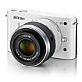 Nikon® 1 J1 10.1-Megapixel Digital Camera With Interchangeable Lens System, White 1 thumbnail image