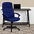 Flash Furniture Fabric High-Back Swivel Chair, Blue/Black 1 thumbnail image