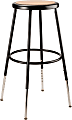 National Public Seating Adjustable Hardboard Stool, 25"- 33"H, Black 1 thumbnail image
