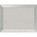 Amanti Art Cork Bulletin Board, 32" x 24", Gray, Brushed Sterling Silver Wood Frame 1 thumbnail image
