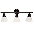 Lalia Home Essentix 3-Light Wall Mounted Vanity Light Fixture, 26-1/2”W, Alabaster White/Oil Rubbed Bronze 1 thumbnail image