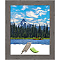 Amanti Art Picture Frame, 19" x 23", Matted For 16" x 20", Rustic Plank Gray Narrow
