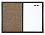 Realspace™ Magnetic Dry-Erase Whiteboard/Cork Bulletin Board, 24'' x 36", Black Frame 1 thumbnail image