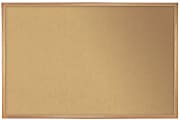 Ghent Non-Magnetic Cork Bulletin Board, 36” x 36”. Natural, Satin Aluminum Frame