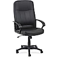 Lorell® Chadwick Executive Ergonomic Bonded Leather High-Back Chair, Black