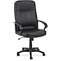 Lorell® Chadwick Executive Ergonomic Bonded Leather High-Back Chair, Black 1 thumbnail image