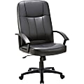 Lorell® Chadwick Executive Ergonomic Bonded Leather High-Back Chair, Black 1 thumbnail image
