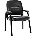 Lorell® Chadwick Bonded Leather Guest Chair, Black 1 thumbnail image