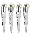 Martha Stewart Holiday Icicle 4-Piece Ornament Set, Silver 1 thumbnail image