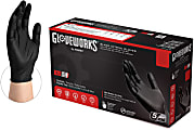 Gloveworks Nitrile Industrial Powder-Free Disposable Gloves, Medium, Black, Box Of 100 Gloves 1 thumbnail image
