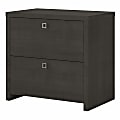 Bush Business Furniture Echo 31-5/8"W x 20"D Lateral 2-Drawer File Cabinet, Charcoal Maple, Standard Delivery