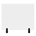LUX DIVWT Reclaim Acrylic Clamp-On Sneeze Guard Cubicle Wall Extender, 30" x 24", Clear 1 thumbnail image