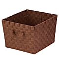 Honey-Can-Do Task-It Double-Woven Basket Tote, Medium Size, Java Brown