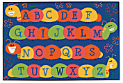 Carpets for Kids® KID$Value Rugs™ Caterpillar Friends Activity Rug, 4' x 6', Blue 1 thumbnail image