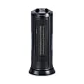 Alera® Mini Tower Ceramic Heater, 1,500 W, 7.37 x 7.37 x 17.37, Black 1 thumbnail image