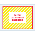 Tape Logic® Preprinted Packing List Envelopes, SDS, Safety Data Sheets Enclosed, 4 1/2" x 6", Printed Clear, Case Of 1,000