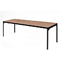 Bridgeport Premium Commercial Table, 96" x 30" Rectangular, Natural Woodgrain Top/Black Base 1 thumbnail image