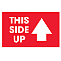 Tape Logic® Preprinted Shipping Labels, DL1481, Arrow With "This Side Up", 5" x 3", Red/White, Roll Of 500