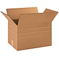 Partners Brand Multi-Depth Corrugated Boxes, 12" x 18" x 12", Kraft, Pack Of 25