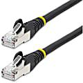 StarTech.com 4ft CAT6a Ethernet Cable, Black Low Smoke Zero Halogen (LSZH) 10 GbE 100W PoE S/FTP Snagless R - NLBK4FCAT6APATCH 1 thumbnail image