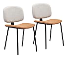 Zuo Modern Worcester Dining Chairs, Beige/Orange, Set Of 2 Chairs 1 thumbnail image