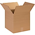 Partners Brand Multi-Depth Corrugated Boxes, 14" x 14" x 14", Kraft, Pack Of 25