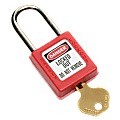 SKILCRAFT® Plastic Safety Padlock, 1 7/8" x 1 3/8", Red 1 thumbnail image