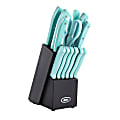 Oster Steffen 14-Piece Stainless-Steel Cutlery Set With Block, Blue 1 thumbnail image