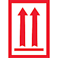 Tape Logic® Preprinted Shipping Labels, DL1930, Arrow, 2 Up Arrows Over Bar, 3" x 5", Red/White, Roll Of 500 1 thumbnail image