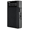 QFX Pocket R-35 Mono 3-Band Radio, 4-3/4"H x 2-3/4"W x 1-1/2"D, Black 1 thumbnail image