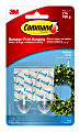 Command Medium Plastic Hooks, 2-Command Hooks, 4-Command Strips, Damage-Free, Clear