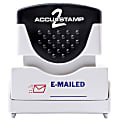 AccuStamp2 Pre-Inked Message Stamp, "Emailed", Red/Blue