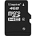 Kingston 4GB microSD High Capacity (microSDHC) Card - (Class4) - 4 GB
