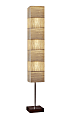 Adesso® Sahara Tall Floorchiere, 72"H, Natural Shade/Walnut Base 1 thumbnail image