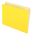 Pendaflex® Straight-Cut Color File Folders, Letter Size, Yellow, Box Of 100