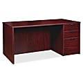 Lorell® Prominence 2.0 66"W Right-Pedestal Computer Desk, Mahogany