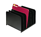 STEELMASTER® Vertical Steel Organizer, 6 Slots, Black 1 thumbnail image