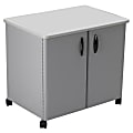 Tiffany Industries® Steel Mobile Utility Cabinet, Two Door, Gray/Gray 1 thumbnail image