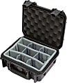 SKB Cases iSeries Injection-Molded Mil-Standard Waterproof Case With Padded Dividers, 8-1/2"H x 6-3/8"W x 3-5/8"D