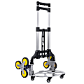 Mount-It! MI-953 Steel Tri-Wheel Stair Climber Hand Truck, 42"H x 15-1/4"W x 17"D, Silver/Yellow/Black