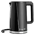 MegaChef 1.7 Quart Double Wall Stainless Steel Electric Tea Kettle in Black 1 thumbnail image