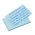 Oxford® Color Index Cards, Ruled, 3" x 5", Blue, Pack Of 100