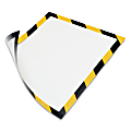 DURABLE DURAFRAME Security Magnetic Sign Holders, 9-1/2" x 12", Yellow/Black, Set Of 2 Holders