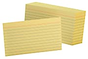 Oxford® Color Index Cards, Ruled, 3" x 5", Canary, Pack Of 100 1 thumbnail image