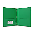 Sparco 2-Pocket Folders with Fasteners - Letter - 8 1/2" x 11" Sheet Size - 100 Sheet Capacity - 3 Fastener(s) - 1/2" Fastener Capacity - 2 Internal Pocket(s) - Embossed Paper - Green - 25 / Box