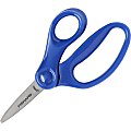 Fiskars 5" Pointed-tip Kids Scissors - 5" Overall LengthSafety Edge Blade - Pointed Tip - Blue - 1 Each