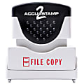 ACCU-STAMP2® Pre-Ink Message Stamp, "File Copy", Red