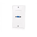 StarTech.com Single Outlet 15-Pin Female VGA Wall Plate - White - Wall mount plate - white
